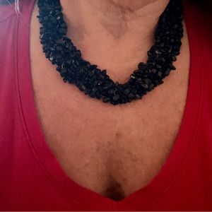 Black Beaded Necklace